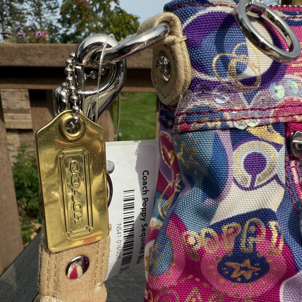 EUC! Coach Poppy Vintage Y2K Multicolor Sequins Beads Bag - Picture 3 of 13
